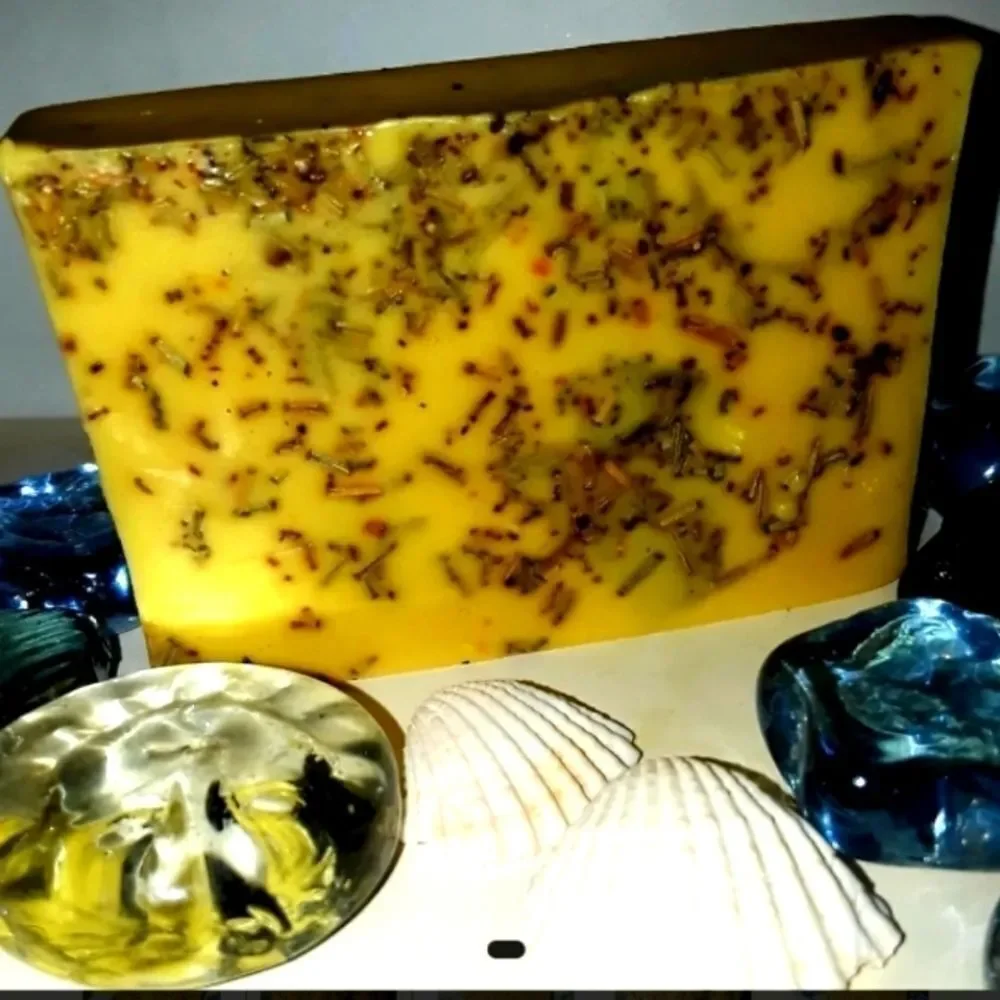 Hand crafted ROSEMARY CITRUS SOAP BAR - Picture 2 of 5